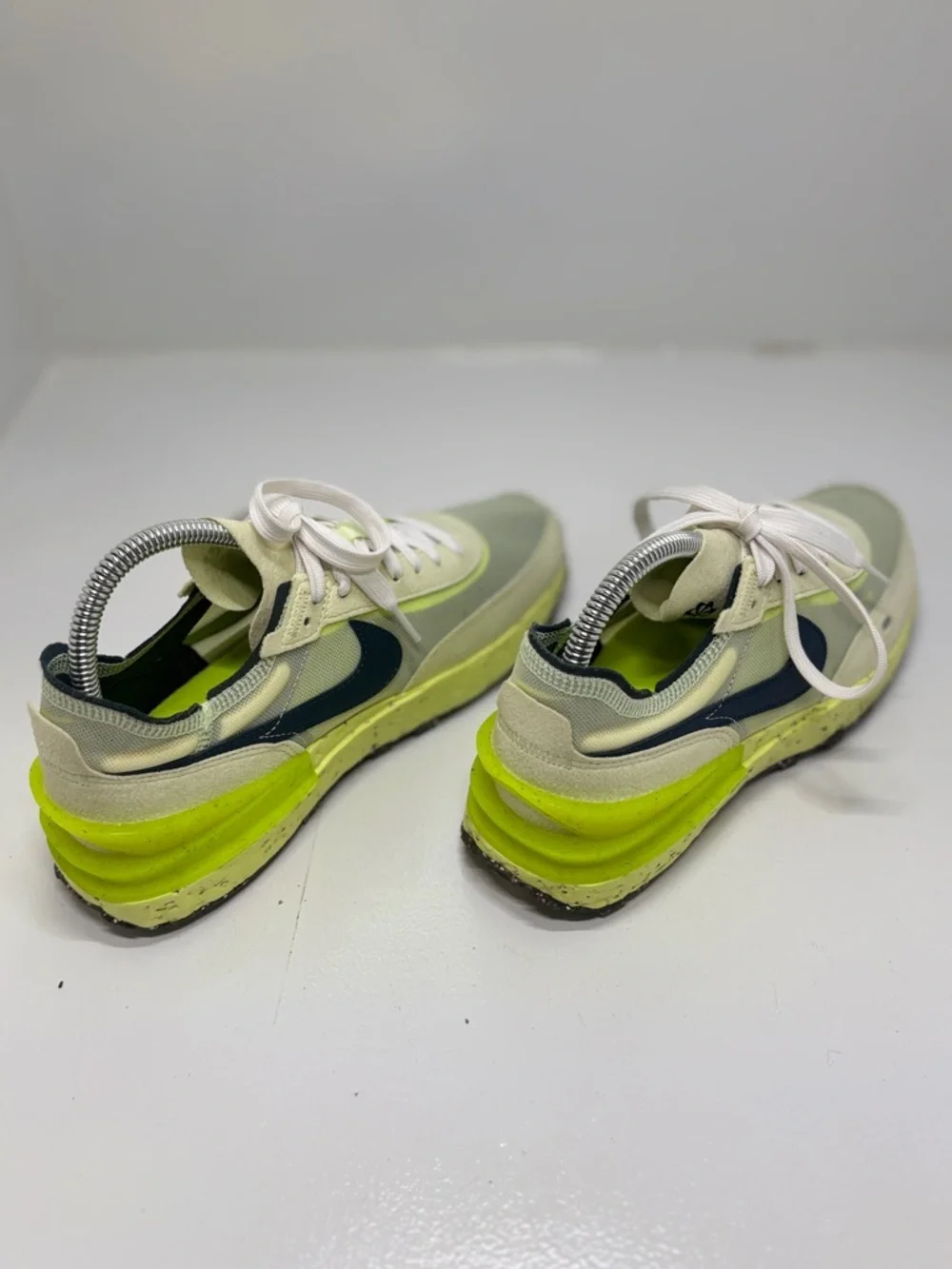 Nike Waffle One Volt Green Mesh Suede Sneakers Men’s 6.5 Trail Style Running S